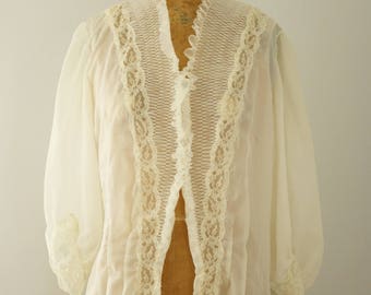 1930s blouse | vintage 30s sheer top