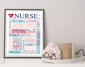Nurse Retirement Gift Nurse Chalkboard Retirement Print