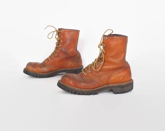 Vintage 80s Red Wing BOOTS / 180s Women's Irish Setter Work Hunting Boots 8