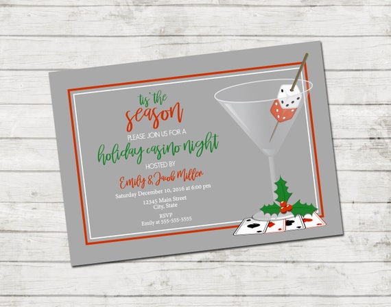 Casino Night Holiday Party Invitations 8