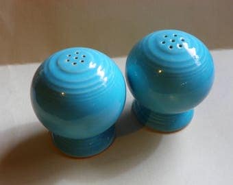Vintage Fiesta Turquoise Salt and Pepper Shakers Original Fiestaware