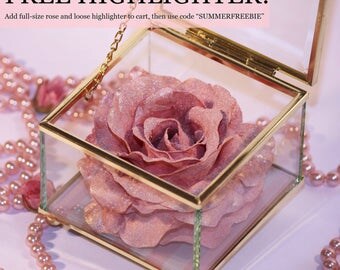 Highlighter Rose Makeup and Blush Lancome Inspired in glass box