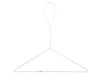 Delicate Halter Body Chain Harness Simple Dainty Minimal Layering Necklace Boho Festival Jewelry | Sterling Silver and 14k Gold Options