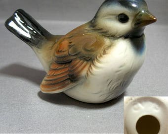 Goebel Bird Figurine, Sparrow with Blue, CV-73 West Germany