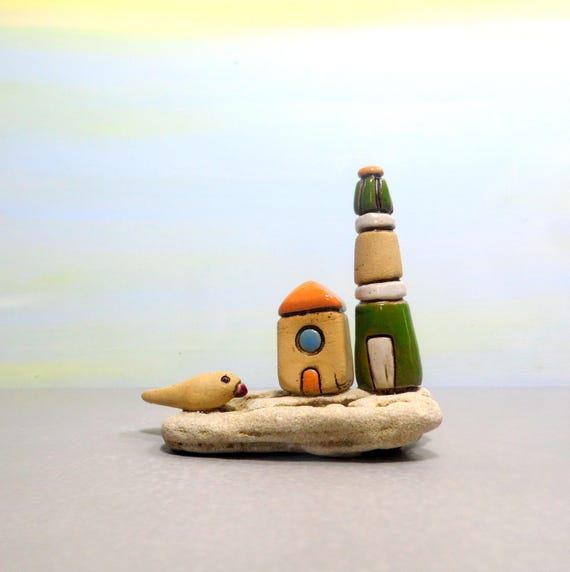 Ceramics and pottery Ceramic sculpture Lighthouse sculpture