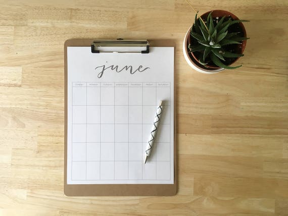 Monthly Calendar Organization Printable Monthly Yearly