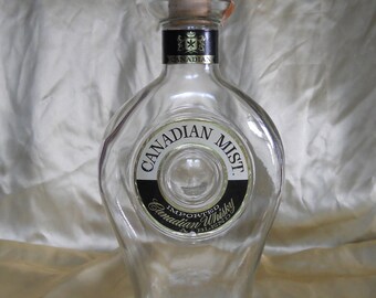 Canadian Mist Whiskey Decanter, 4/5 Quart, Liquor Bottle