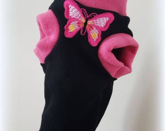 kitten BUTTERFLY warm fleece jumper Sphynx cat clothes - Katzenbekleidung, pet clothes