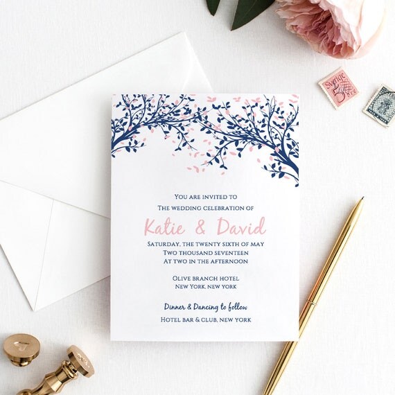 Tree Invitation Printable Template Instant Download Any