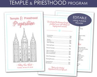 Temple and Priesthood Preparation Program Cover LDS Primary