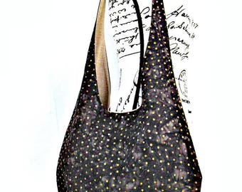 Brown Hobo Bag , Boho Bag, Over The Shoulder Bag, Batik Tote Bag, Slouch Bag, Purse.