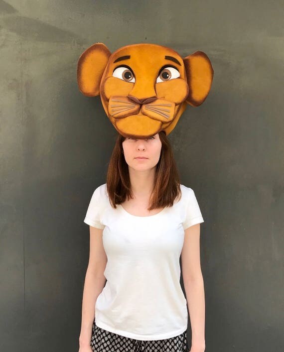 Young Simba Headdress Lion costume Foam mask Theater
