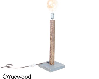 Edison Table lamp, ' Willow ' Industrial, Recycled Wood