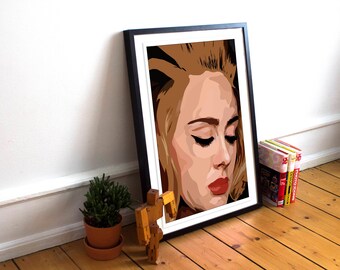 Adele Print / Adele / Merchandise / Adele Poster / Music Poster / Fashion Poster / Music Icon Poster / Music Icon / Home decor