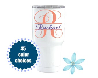 Yeti Decal, Yeti Decal For Women, Yeti Cup Decal, Tumbler Decal, Yeti Glitter Decal, Monogram Decal, Yeti Name Decal, Yeti Sticker For Women