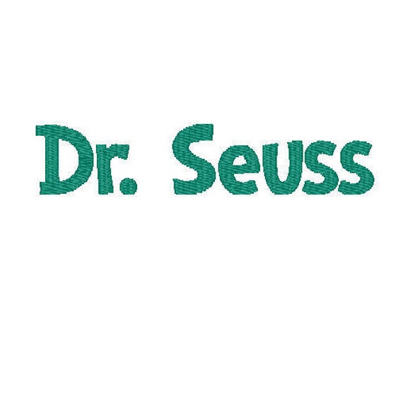 Dr. Seuss embroidery font PES BX SEW file instant download 3