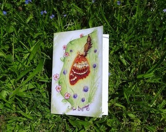 New Beginnings/Gratitude Journal/Thoughts and Dreams/Recycled Notebook/Journal/Fairy Notepad/Fairy art/Faerie art/Butterfly/Workbook