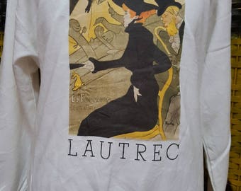 Vintage DIVAN JAPONAIS / Lautrec designed on 1892 / Medium size / very nice sweatshirt (AL 50)
