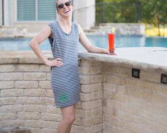 Monogrammed Cover Up | Swimsuit Cover Up | Monogram Sleep Shirt | Monogram Dress | Monogrammed Gift | Bridesmaid Gift | Gift for Her