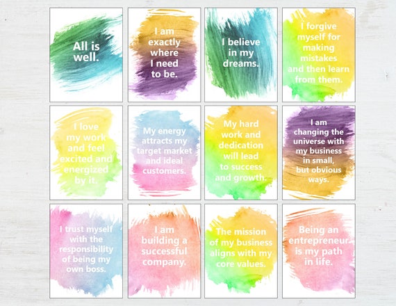 Affirmation Cards Positive Affirmations Words of