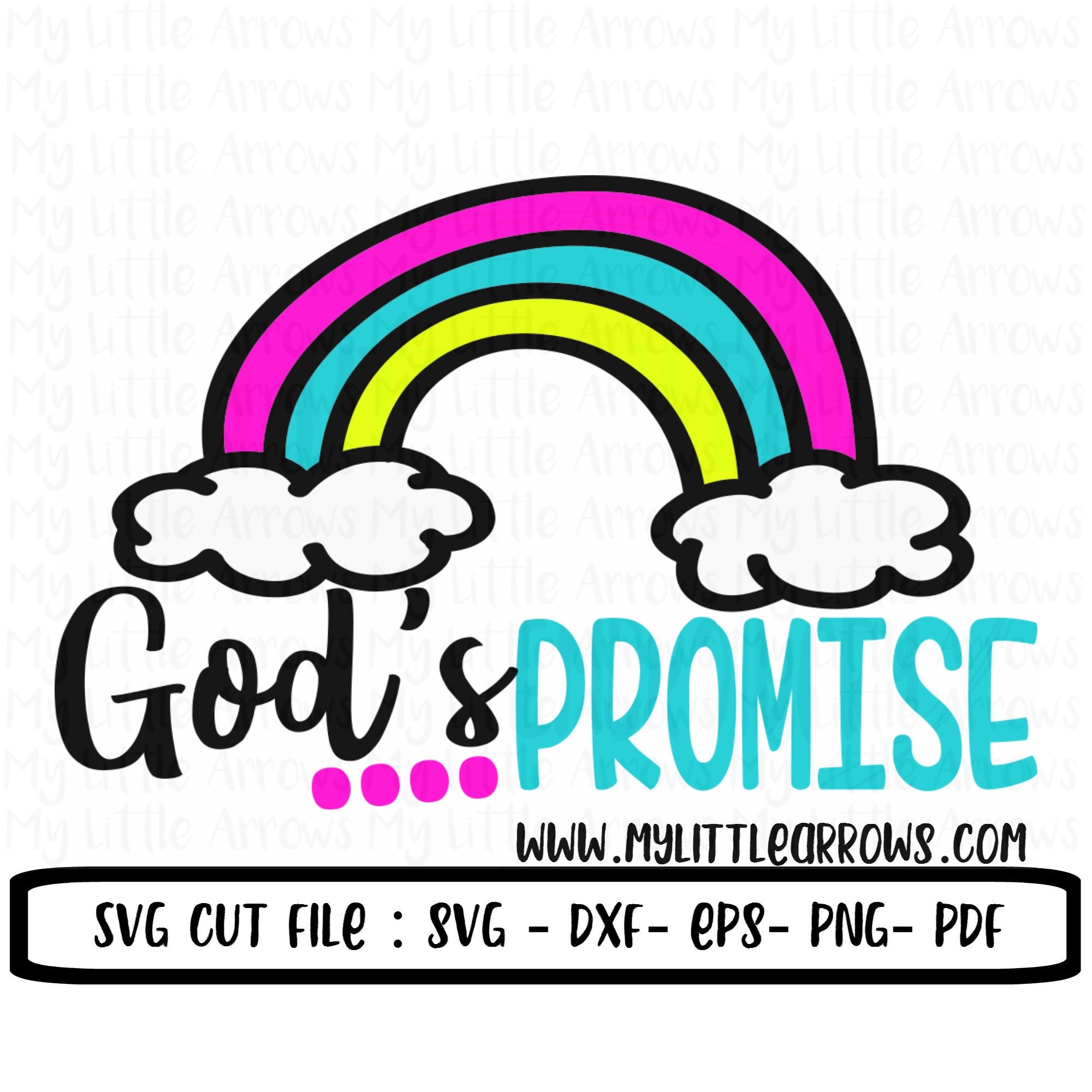 Rainbow svg God's promise svg rainbow baby svg