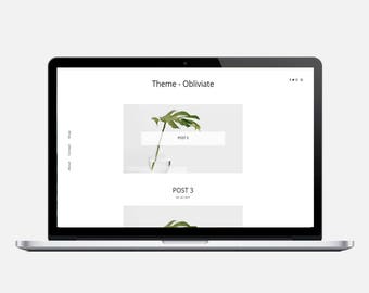 OBLIVIATE - Responsive Wordpress Theme - Responsive Blogger Template - Sticky Scrolling Sidebar, Popular Posts Slider, Minimalist