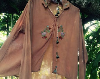 Vintage 70's Indian embroidered blouse