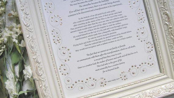 Dragonfly story The Dragonfly framed story Sympathy gift