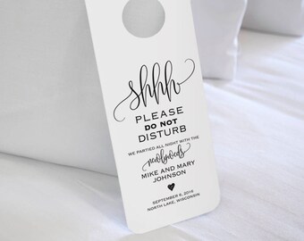 Wedding Door Hanger, Please Do Not Disturb Door Hanger, Door Hanger Printable, Wedding Favor, Wedding Printable, Instant Download #BPB203_11