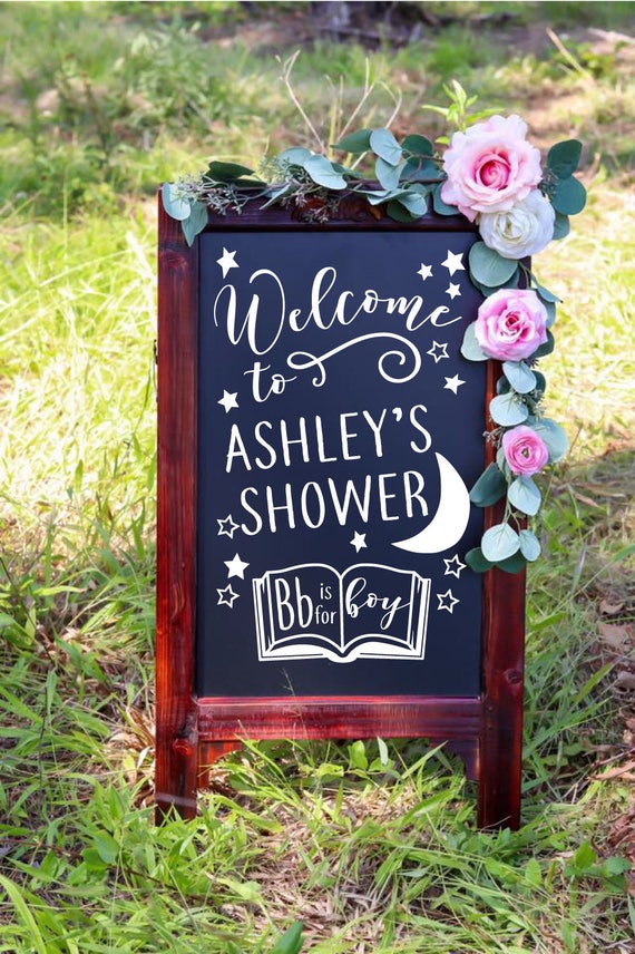Baby Shower Chalkboard Easel Baby Shower Decor Party Sign Baby