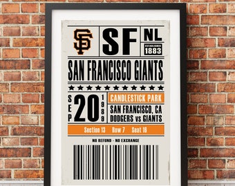 San Francisco Giants Ticket Print