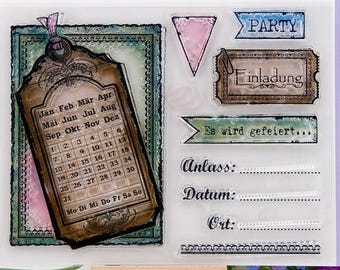 Clear Stempels - clear stamps-transparent stempels (party & agenda)duits CS0037