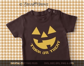 Jack O Lantern Svg, Trick or Treat SVG, Fall Pumpkin SVG, Pumpkin Outline Svg, Autumn svg, Fall svg, Thanksgiving Cut Files SVDP334