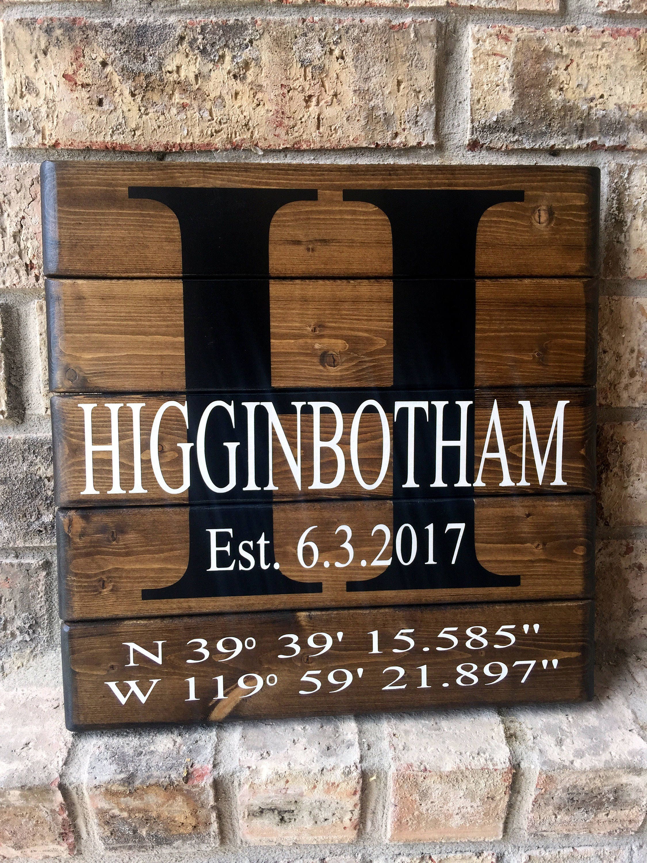 Home Coordinates sign GPS Coordinates Sign Family Name