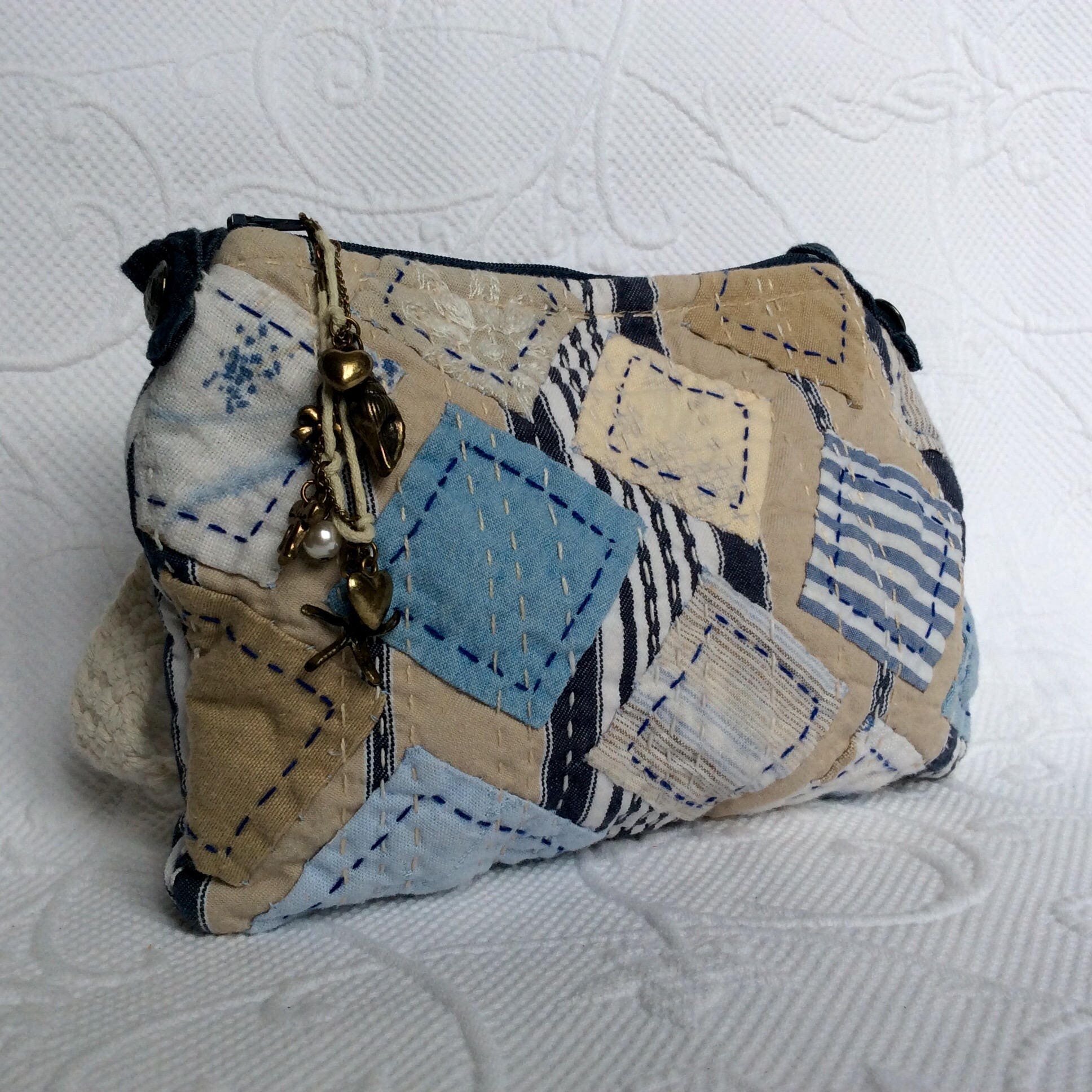 Patchwork quilt handbag Unique quilted purse small quilted