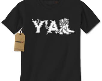 Y'All Cowboy Boots Mens T-shirt