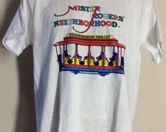 mr rogers trolley t shirt