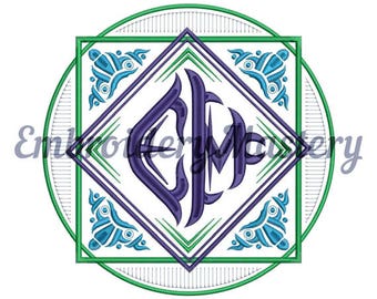 DOUBLE SQUARE MONOGRAMS font. Monogram embroidery. Embroidery font. Machine Embroidery 26 Designs, square letters, monogram font,