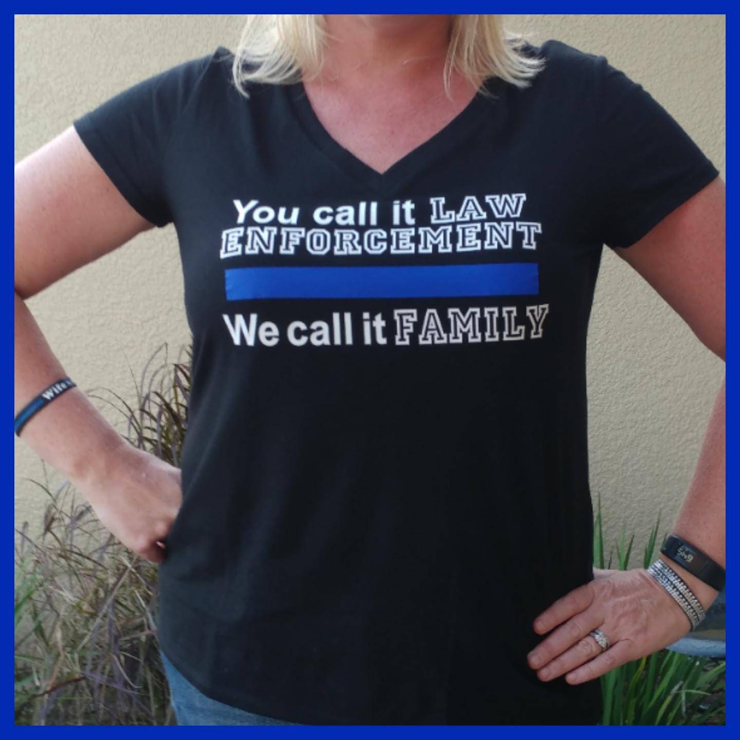 thin blue line shirt women's