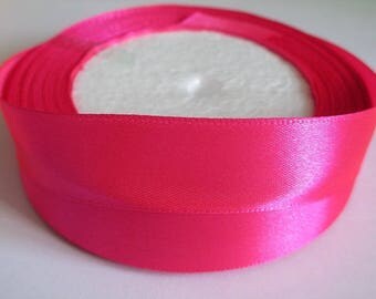 5 m 20mm fuchsia colored satin ribbon