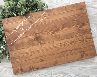 Rustic Wedding Guest Book Alternative, Wood Guest Book Alternative, Rustic Chic Wood Wedding Sign,