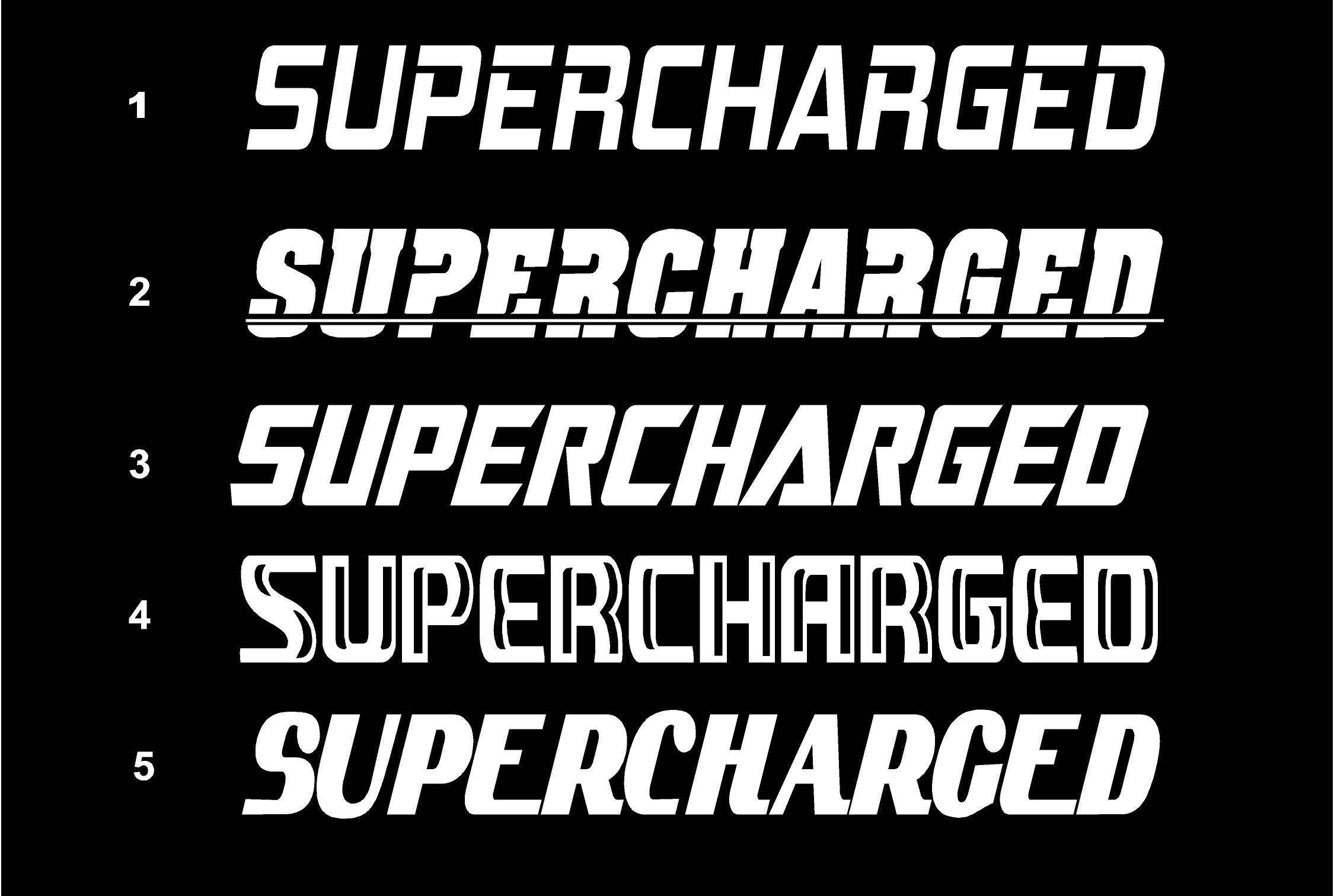 Supercharged Windshield Banner decal Vinyl Decal Car Decal