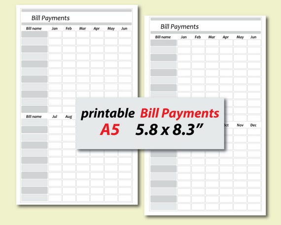 payment i-on bill Tracker Payments Printable Bill PDF Bill Personal Payment