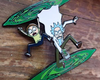 Re-Stock PRE-SALE Rick and Morty Portal Hat Pins, Rick and Morty Pins, Suh Dude, Suh Rick, Suh Morty, Festival Pins, EDM Pins, Hat Pins