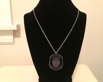Purgatory Sheriff Department Acrylic Necklace