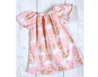 Girls Unicorn Dress, Unicorn Design Dress for Girls, Toddler Unicorn Dress, Cake Smash Outfit, New Baby Dress, Girls Prop Dress