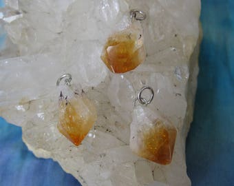 Citrine Crystal Pendant, Citrine Pendant, Citrine Rough Pendant, Citrine Quartz Pendant, Citrine Charm, Citrine Natural, Citrine Rough