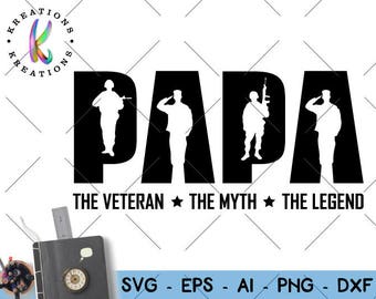Download Dad veteran svg | Etsy
