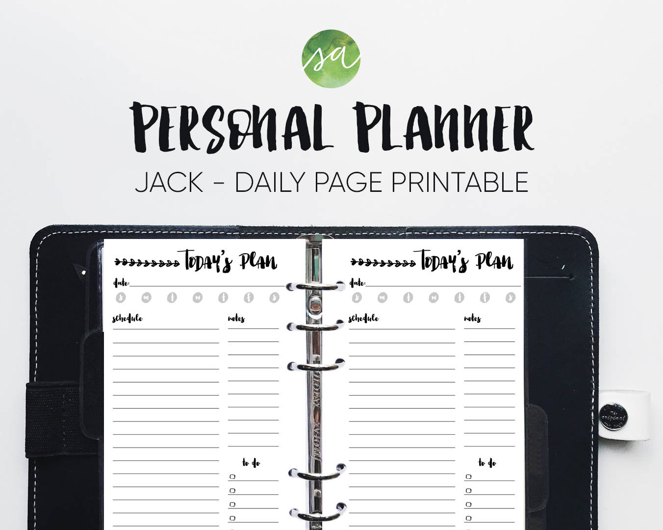 Personal Planner Daily Printable Insert Jack