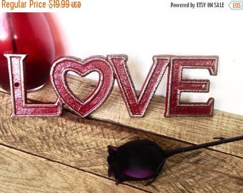 ON SALE Cast Iron Love Sign - Valentines Day Decor - Love Wall Decor - Valentines Day Gift For Her - Gallery Wall - Girls Room Decor - Girl
